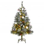 VidaXL Árvore Natal Artificial Articulada 150 Luzes led e Bolas 120 cm - 3210201