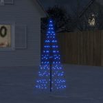 VidaXL Iluminação Árvore Natal em Mastro 200 Luzes led 180 cm Azul - 358111