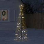 VidaXL Árvore de Natal Luminosa com Estacas 220 LED 180cm Branco Quente - 358100