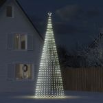 VidaXL Árvore de Natal Luminosa em Cone 1544 Leds 500 cm Branco Frio - 358073