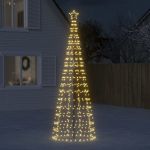 VidaXL Árvore de Natal Luminosa com Estacas 570 LED 300cm Branco Quente - 358104