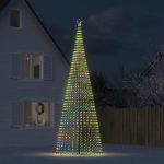 VidaXL Árvore de Natal Luminosa em Cone 1544 Luzes LED 500 cm Colorido - 358075
