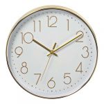 Nedis Relógio de Parede 30cm Branco/Dourado - CLWA015PC30GD