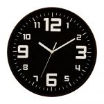 EDM Relógio de Parede Silencioso 30cm Preto - EDM83371