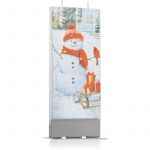 Flatyz Holiday Snowman With Red Bird Vela 6x15 cm