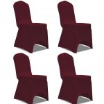 Sofá vidaXL Capa Extensível para Cadeira 4 Pcs Bordô