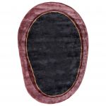 Tapete Beliani Carpete com Forma Circular Pithoro de Viscose Preto 160x230