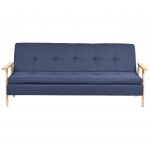 Sofá Beliani Sofá-cama Multifuncional com Design Clássico Tjorn de Poliéster Azul 204x67x84