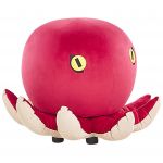 Beliani Tamborete Octopus de Veludo Vermelho 55x55x40