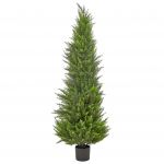 Beliani Planta Artificial Cedar Tree de Material Sintético Verde 50x50x153