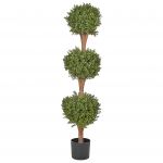 Beliani Planta Artificial Buxus Ball Tree de Material Sintético Verde 45x45x154