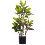 Beliani Planta Artificial Magnolia de Material Sintético Verde 35x35x70