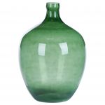 Beliani Vaso Decorativo Produzido de Forma Artesanal Roti de Vidro Verde 29x29x39
