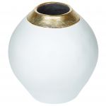 Beliani um Vaso Moderno e Elegante Lauri de Terracota Branco 30x30x33
