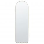 Beliani Espelho Decorativo Moderno Bussy de Ferro Branco 45x3x145