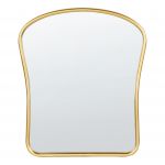 Beliani Espelho Decorativo de Parede Moderno Noth de Ferro Dourado 45x3x53