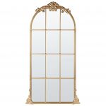 Beliani Espelho Decorativo Glamoroso Noidan de Ferro Dourado 66x4x124