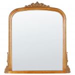 Beliani Espelho Decorativo de Parede de Estilo Glamoroso Sussey de Ferro Dourado 75x3x78
