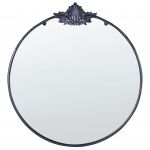 Beliani Espelho Decorativo de Estilo Glamoroso Sommant de Ferro Preto 67x3x76