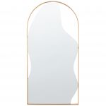 Beliani Espelho Decorativo Oval Colombier de Ferro Dourado 41x2x81