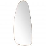 Beliani Espelho Decorativo Oval Cergy de Ferro Dourado 39x3x95
