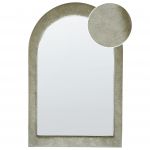 Beliani Espelho Decorativo Suspenso Huriel de Veludo Verde 60x3x90