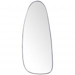 Beliani Espelho Decorativo Oval Cergy de Ferro Preto 39x3x95