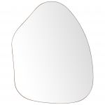 Beliani Espelho Decorativo Oval Puteaux de Ferro Dourado 70x3x92