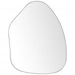 Beliani Espelho Decorativo Oval Puteaux de Ferro Preto 70x3x92