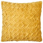Beliani Almofada Decorativa Choisya de Veludo Amarelo 45x45x5