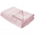 Beliani Cobertor Acolchoado Nereid de Microfibra Rosa 120x180x2
