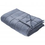 Beliani Cobertor Acolchoado Nereid de Microfibra Azul 100x150x2