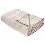 Beliani Cobertor Acolchoado Nereid de Microfibra Creme 100x150x2