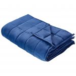 Beliani Cobertor Acolchoado Nereid de Microfibra Azul 120x180x2