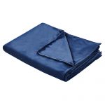 Beliani Capa para Cobertor Pesado Rhea de Poliéster Azul