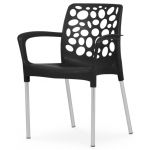 Joluce Cadeira Alexa Round Preta 60x54x45/72cm