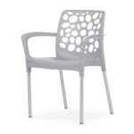 Joluce Cadeira Alexa Round Cinza Ice 60x54x45/72cm