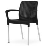 Joluce Cadeira Allexa Rattan Preta 60x54x45/82cm