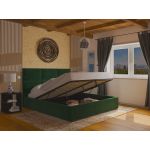 Ideia Home Design Cama Elegance Estrado Elevatório (Verde)(190x140 cm) Verde 151 x 120 x 207 cm