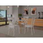 Ideia Home Design Mesa Geneve e 4 Cadeiras Brico Branco