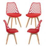 Conjunto 4 Cadeiras Mima Vermelho