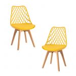 Conjunto 2 Cadeiras Mima Amarelo