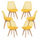 Conjunto 6 Cadeiras Mima Amarelo