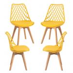Conjunto 4 Cadeiras Mima Amarelo