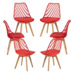 Conjunto 6 Cadeiras Mima Vermelho