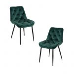 Conjunto 2 Cadeiras Miska Veludo Verde