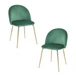 Conjunto 2 Cadeiras Golden Dalnia Veludo Verde