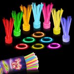Pulseiras Luminosas / Glow Sticks Sortido 20cm Certificação CE 100 Unidades