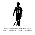 Adesivos de Parede de Futebol FC Decalque Personalizados Mod23 Size P