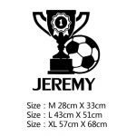 Adesivos de Parede de Futebol FC Decalque Personalizados Mod06 Size L